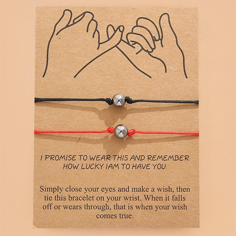 European and American fashion copper ball bead woven bracelet simple card bracelet