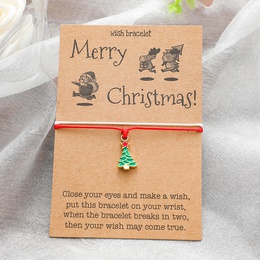 Christmas Series Hand Strap Alloy Dripping Santa Wax Cord Braided Adjustable Braceletpicture11
