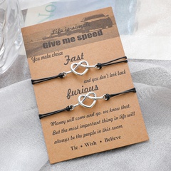 neues Paar Kartenarmband kreative Mode Liebesknoten gewebtes Armband 2-teiliges Set