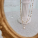 Collier d39empilage de croissance naturelle de perles d39eau douce franaises bijoux de chane de clavicule en acier au titanepicture9