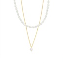 Collier d39empilage de croissance naturelle de perles d39eau douce franaises bijoux de chane de clavicule en acier au titanepicture11