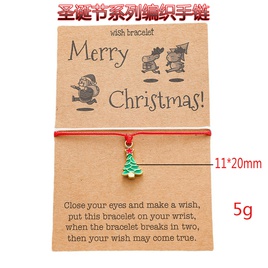 Christmas Series Hand Strap Alloy Dripping Santa Wax Cord Braided Adjustable Braceletpicture14