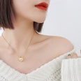 French retro Ushaped pearl pendant necklace simple titanium steel plated 18K real gold jewelrypicture11
