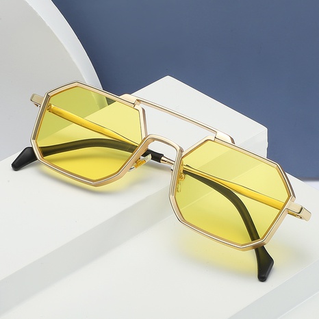 Neue europäische und amerikanische Herren-Polygon-Sonnenbrillen mit kleinem Rahmen Großhandel's discount tags