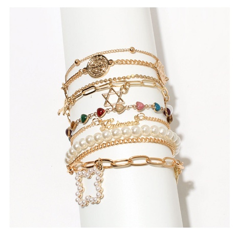 tendencia de color simple variedad de perlas de pulsera creativa de moda coreana's discount tags
