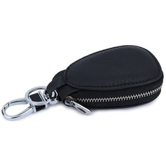 leather car key bag men's waist trailer remote control key chain bag
