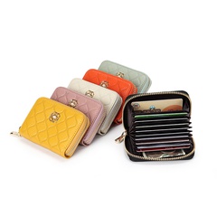Leather card holder ladies 2021 new first layer cowhide zipper card holder wholesale