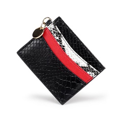 Cowhide hit color card holder female new fashion color matching card holder