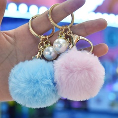 Creative cute imitation rabbit fur ball keychain pendant bag pendant