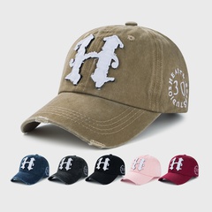 fashion washed cotton baseball caps embroidered caps outdoor sun hats