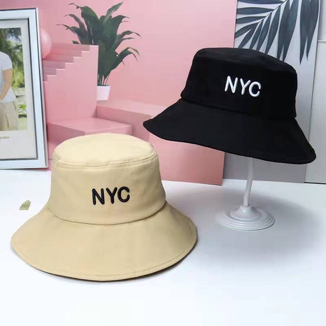 Koreanische Version einfacher Buchstabe NYC Stickerei Hüte Fischerhüte's discount tags