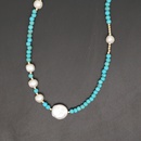 Retro ethnic turquoise clavicle chain bohemian pearl necklacepicture9