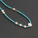 Retro ethnic turquoise clavicle chain bohemian pearl necklacepicture10