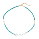 Retro ethnic turquoise clavicle chain bohemian pearl necklacepicture11