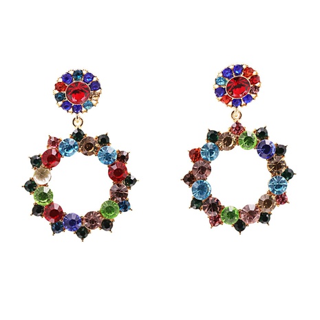 popular personality fashion geometric sunflower diamond earrings's discount tags