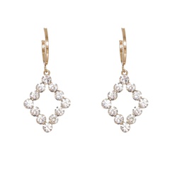 fashion full diamond geometric diamond artificial crystal earrings