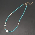 Retro ethnic turquoise clavicle chain bohemian pearl necklacepicture12