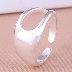 geometric fashion metal simple personality copper open ring