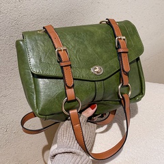 fashion green small bag women's 2021 autumn and winter new trendy niche messenger bag