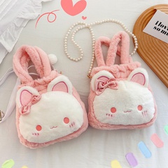 New winter plush cute rabbit small bag Korean pearl shoulder messenger bag