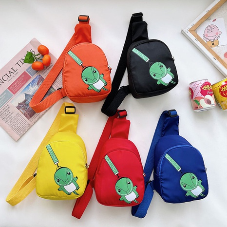 2022 early spring new cartoon bag cute dinosaur baby chest bag wholesale's discount tags