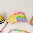 Large silicone mobile phone bag childrens oneshoulder press star rainbow bagpicture11