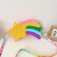Large silicone mobile phone bag childrens oneshoulder press star rainbow bagpicture12