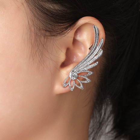 fashion punk simple retro fashion rhinestone angel wings earrings jewelry NHQN594732's discount tags