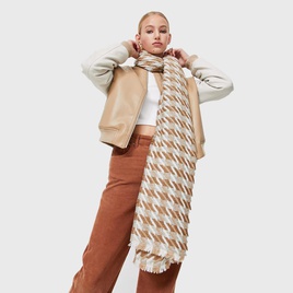 WomenS Streetwear Lattice Imitation cashmere Tassel Winter Scarvespicture20