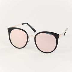 Fashion Solid Color Resin Round Frame Full Frame Women's Sunglasses