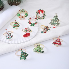 Christmas Cute Christmas Tree Alloy napkin rings 1 Piece
