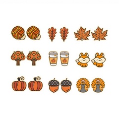 Fashion Pumpkin Maple Leaf Tree Wood Women'S Ear Studs 1 Pair