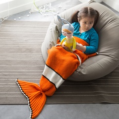 Fashion Stripe Mermaid Acrylic Blanket