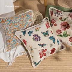 Fashion Flower Butterfly Polyester Pillow Cases