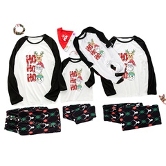 Fashion Letter Deer Polyester Printing Pants Sets Family Matching Outfits