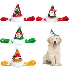 Fashion Pu Leather Christmas Christmas Tree Santa Claus Pet Accessories