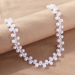 Fashion Geometric Imitation Pearl Alloy Beaded Women'S Necklace 1 Piece