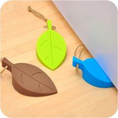 New Children's Food Grade Three-Dimensional Hanging Silicone Door Card Creative Leaf-Shaped Anti-Clamp Hand Safety Door Stop