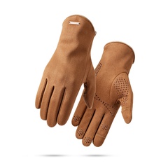 Unisex Fashion Solid Color Faux Suede Gloves 1 Pair