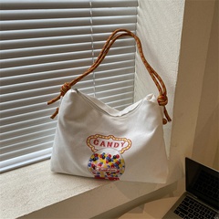 Women'S Medium Spring&Summer Pu Leather Cartoon Fashion Square Zipper Tote Bag