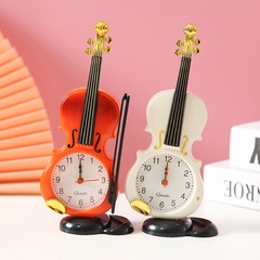 Kreativer Violin wecker Cartoon niedlichen kleinen Kinder wecker Schüler Desktop Uhr Nachttisch Uhr