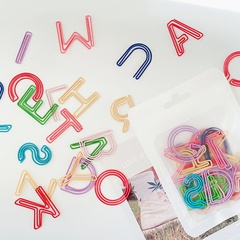 Color letter special-shaped creative student simple paper clip