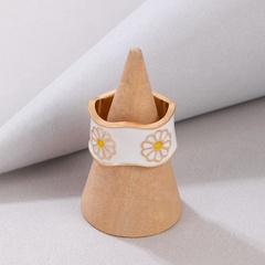 Einfacher Stil Blume Legierung Emaille Unisex Offener Ring 1 Stück