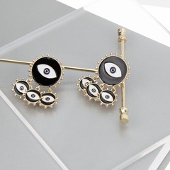 Fashion Eye Alloy Enamel Women'S Drop Earrings 1 Pair