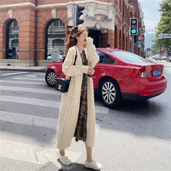 Casual Solid Color knit V Neck Long Sleeve Regular Sleeve Emoroidery Patchwork Cardigan