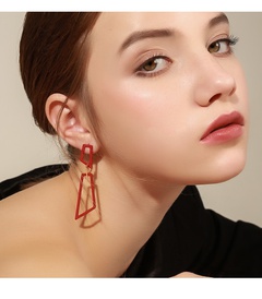 Simple Style Geometric Alloy Plating Women'S Drop Earrings 1 Pair