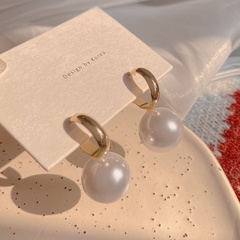 Simple Style Geometric Alloy Plating Artificial Pearls Women'S Drop Earrings 1 Pair