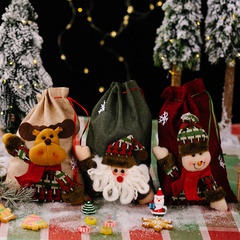 Christmas Cartoon Style Santa Claus Snowman Elk Cloth Party Decorative Props 1 Piece