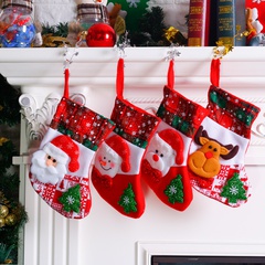 Christmas Cute Santa Claus Snowman Elk Cloth Party Christmas socks 1 Piece