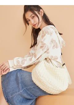 Women'S Small Autumn Fabric Solid Color Fashion Dumpling Shape Zipper Cloud Shape Bag